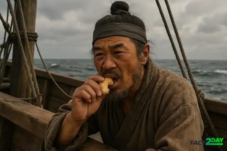 Chinese sailors chewed ginger for nausea