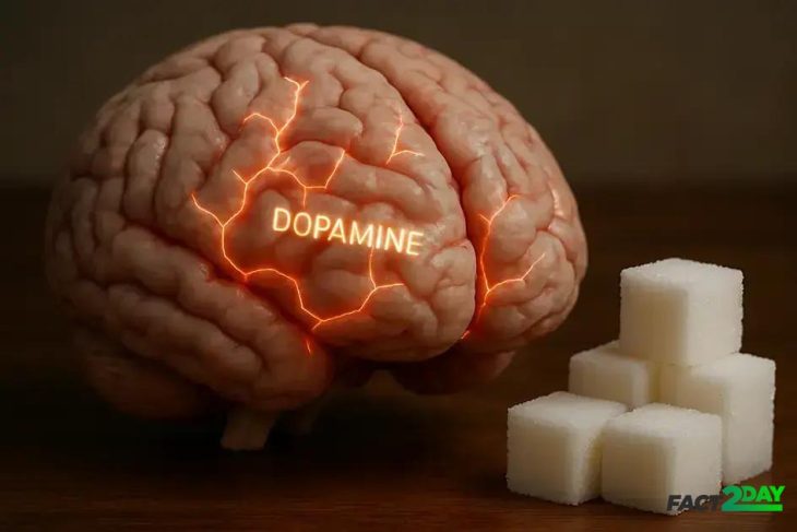 Sugar and dopamine link in the brain triggers pleasure, cravings, and addiction-like behavior through dopamine release. Learn more here.