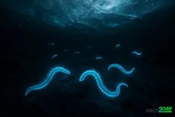 Worms That Emit Light Beneath Antarctic Ice