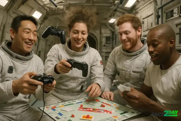 Games played in space: astronauts' fun in zero gravity.